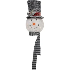 Lighted Tree Toppers*Northlight 25" Lighted Snowman With Black Frosted Top Hat Christmas Tree Topper