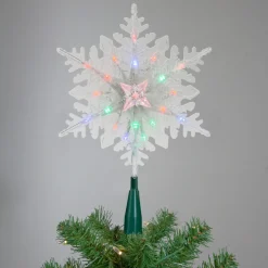 Star Tree Toppers*Kurt Adler 15" Lighted Three Dimensional Star Christmas Tree Topper - Multi Colored Lights