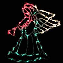 Window Decorations*Northlight 18" Lighted Trumpeting Angel Christmas Window Silhouette Decoration
