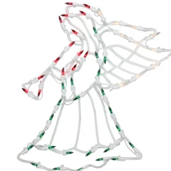 Window Decorations*Northlight 18" Lighted Trumpeting Angel Christmas Window Silhouette Decoration