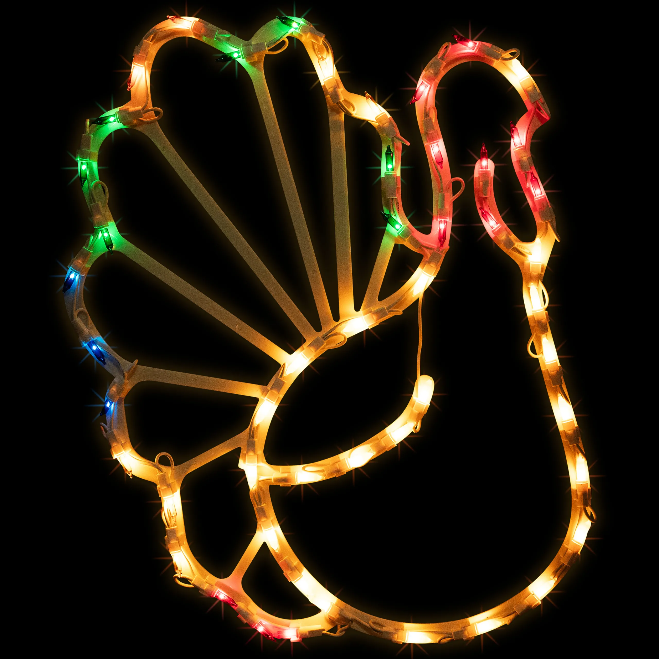 Northlight 18" Lighted Turkey Thanksgiving Window Silhouette Decoration