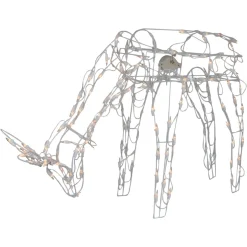 Outdoor Decorations*Northlight 42" Lighted White Feeding Reindeer Animated Outdoor Christmas Decoration