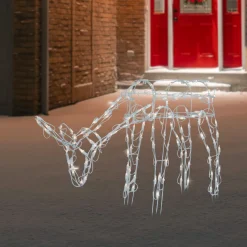 Outdoor Decorations*Northlight 42" Lighted White Feeding Reindeer Outdoor Christmas Decoration