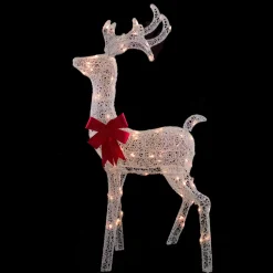 Outdoor Decorations*Northlight 52" Lighted White Mesh Standing Buck Outdoor Christmas Decoration - Clear Lights