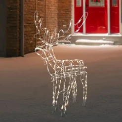 Outdoor Decorations*Northlight 48" Lighted White Standing Reindeer Outdoor Christmas Yard Decoration