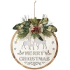 Wall & Door Decorations*Northlight 12" Lighted Wooden "Merry Christmas" Round Christmas Wall Decoration