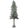 Northlight 6 And 6.5 Feet Tall>6' Lightly Flocked Glittered Woodland Alpine Artificial Christmas Tree - Clear Lights