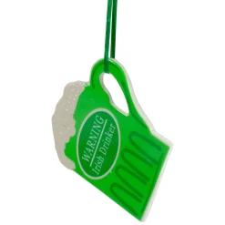Kurt Adler Food & Beverage>4" Luck Of The Irish Warning Irish Drinker Beer Mug Christmas Ornament
