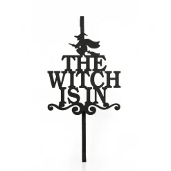 Wreath Accessories*National Tree Company 18" Matte Black "The Witch Is In" Halloween Wreath Hanger