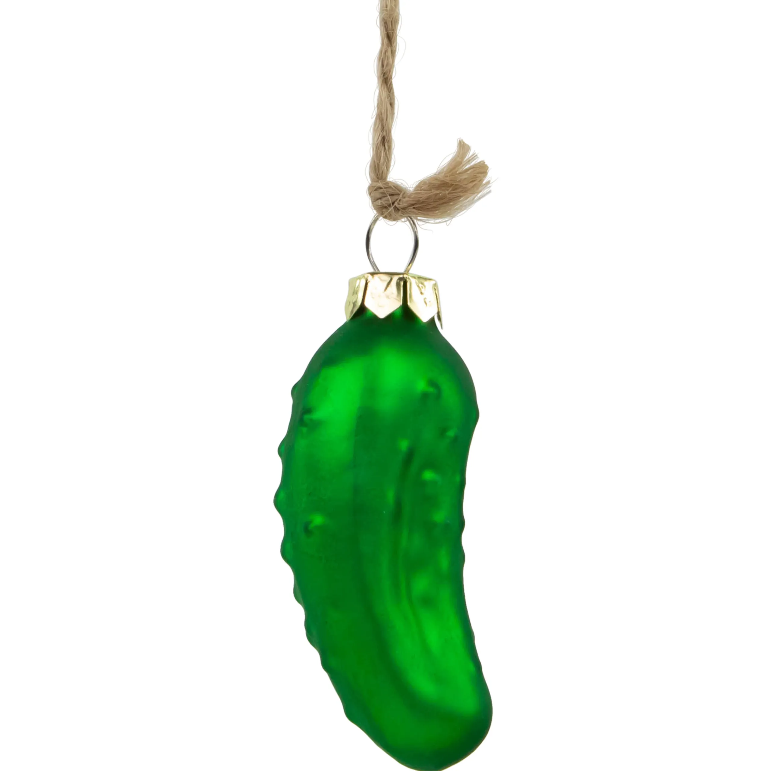 Northlight Food & Beverage>8.5" Matte Green Christmas Pickle Trio Cluster Ornament