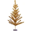 Northlight 3 And 3.5 Feet Tall>3' Medium Gold Tinsel Twig Artificial Christmas Tree, Unlit