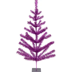 Northlight 3 And 3.5 Feet Tall>3' Medium Purple Tinsel Twig Artificial Christmas Tree - Unlit