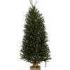 Northlight 4 And 4.5 Feet Tall>4' Medium Warsaw Twig Artificial Christmas Tree In Burlap Base - Clear Lights