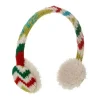 Raz Fashion & Beauty>4.75" Merry & Bright Green, Red, And White Knit Earmuff Christmas Ornament