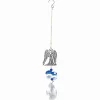 Contemporary Home Living Pendants & Drops>10" Metal Angel Dangle Ornament With Blue And White Crystals