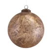 Diva At Home Balls>5" Metallic Rose Gold Distressed Glass Decorative Christmas Ball Ornament