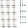 Party Central 78" Metallic Silver Disco Bead Birthday Party Hanging Door Curtain Decor
