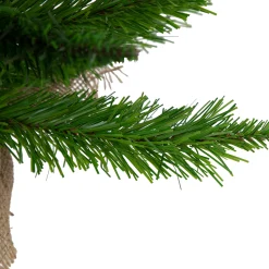 Northlight 2.5 Feet Tall And Smaller>18" Mini Balsam Pine Medium Artificial Christmas Tree In Burlap Base - Unlit