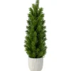 Northlight 2.5 Feet Tall And Smaller>17" Mini Fir Artificial Christmas Tree With Stone Base - Unlit