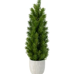Northlight 2.5 Feet Tall And Smaller>17" Mini Fir Artificial Christmas Tree With Stone Base - Unlit
