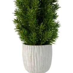 Northlight 2.5 Feet Tall And Smaller>17" Mini Fir Artificial Christmas Tree With Stone Base - Unlit