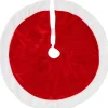 48 Inch And Smaller*Northlight 18" Mini Red And White Christmas Tree Skirt