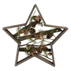 Wall & Door Decorations*Northlight 15.25" Mixed Branches In Star Wood Frame Table Or Wall Decoration