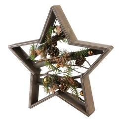 Wall & Door Decorations*Northlight 15.25" Mixed Branches In Star Wood Frame Table Or Wall Decoration