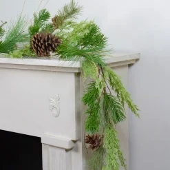 Traditional Pine Garland*Northlight 5' Mixed Pine With Pine Cones Artificial Christmas Garland - Unlit