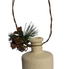 CC Christmas Decor Woodland>4" Modern Lodge Terracotta Round Bottle Christmas Ornament