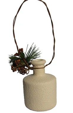 CC Christmas Decor Woodland>4" Modern Lodge Terracotta Round Bottle Christmas Ornament
