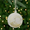 Northlight Santa Claus>4.5" Moon Santa 'Dreams Come True' Frosted Glass Christmas Ornament