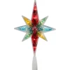 Star Tree Toppers*Northlight 10.75" Multi Colored Faceted Star Of Bethlehem Christmas Tree Topper- Clear Lights