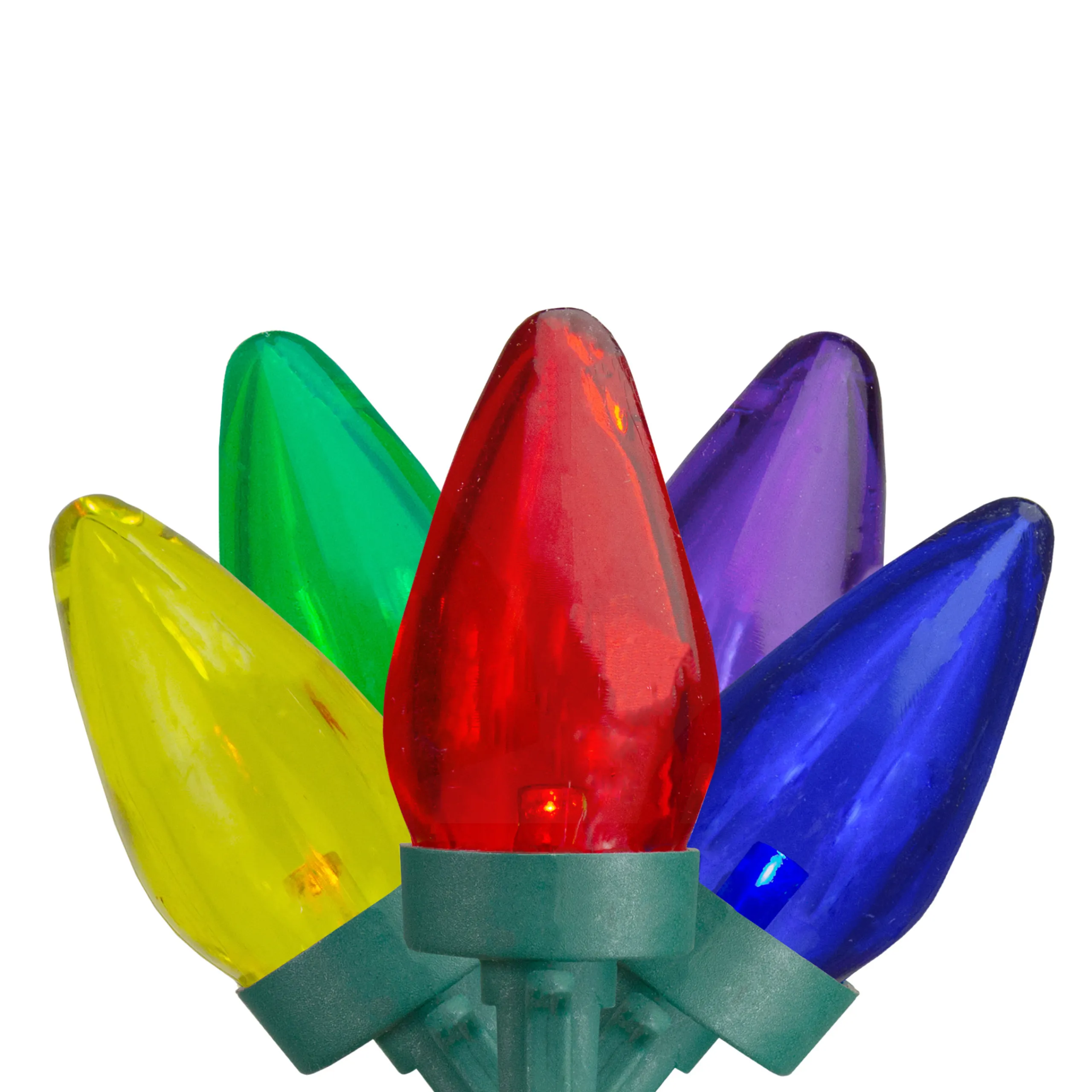 Northlight 50 Multi-Color Led C7 Mini Christmas Lights, 20.25 Ft Green Wire