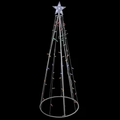 Outdoor Decorations*Northlight 5' Multi-Color Led Lighted Cone Christmas Tree Outdoor Decor