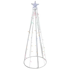 Outdoor Decorations*Northlight 5' Multi-Color Led Lighted Cone Christmas Tree Outdoor Decor