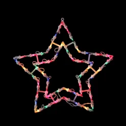 Window Decorations*Northlight 16" Multi-Color Lighted Star Christmas Window Silhouette Decoration