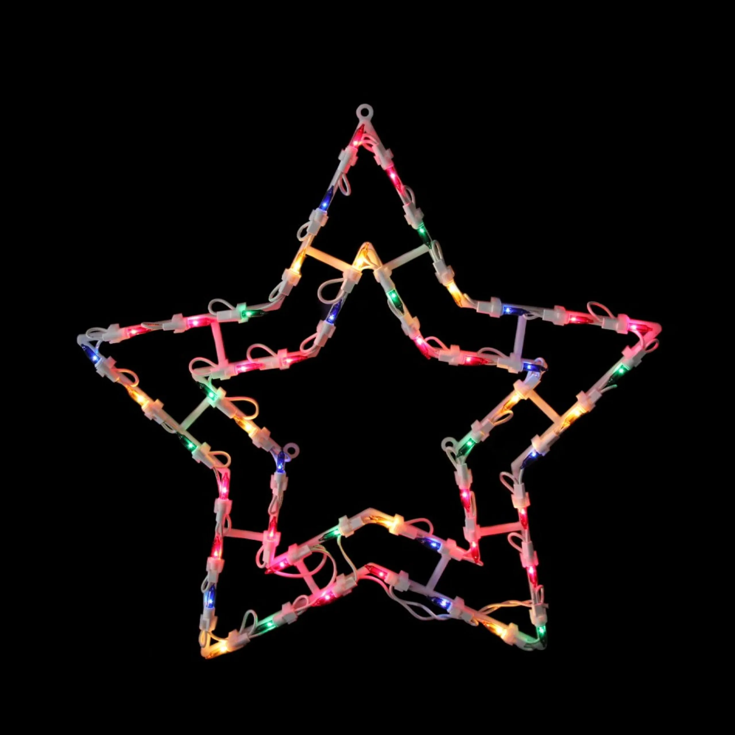 Window Decorations*Northlight 16" Multi-Color Lighted Star Christmas Window Silhouette Decoration