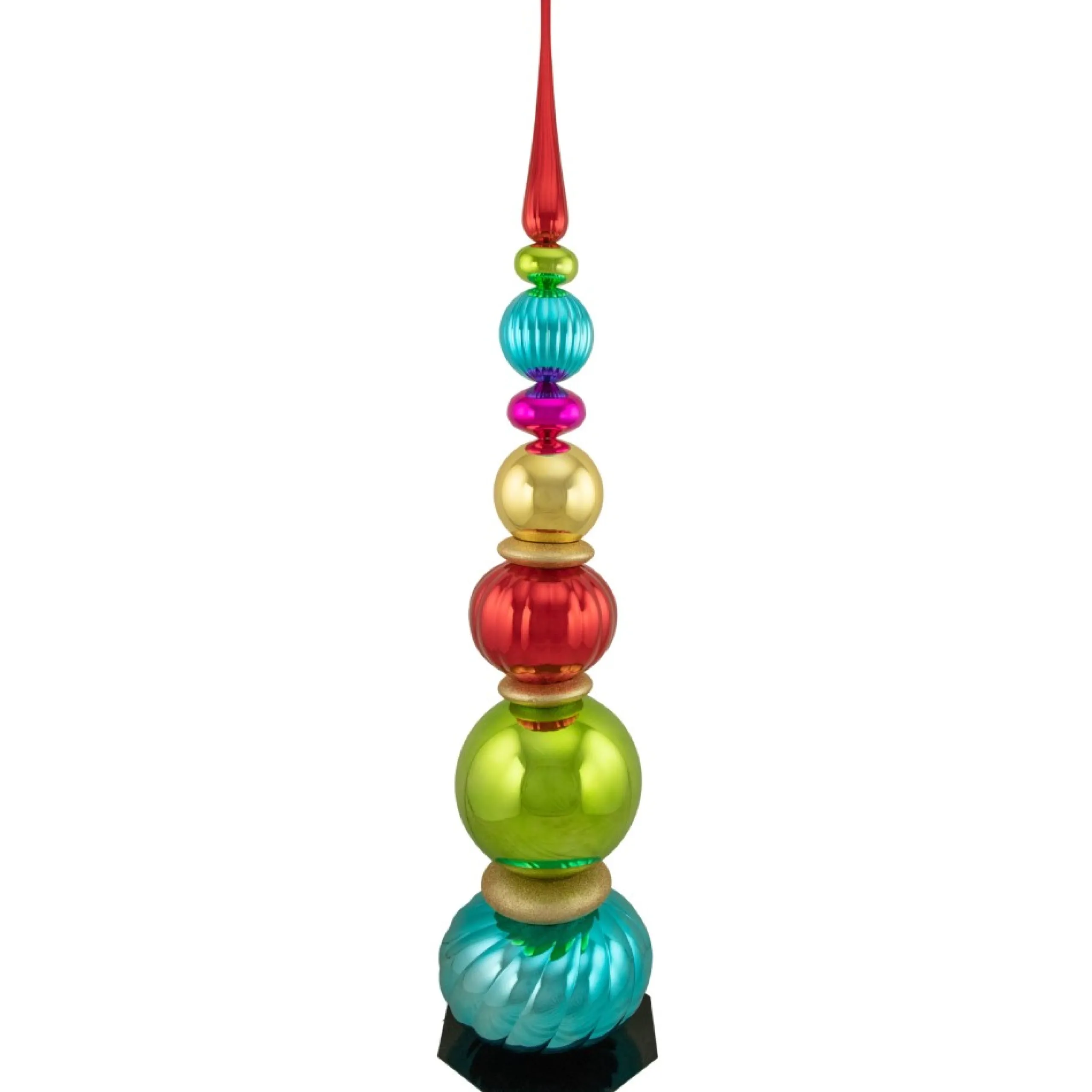 Commercial*Northlight 54" Multi-Color Topiary Finial Tower Commercial Christmas Decoration