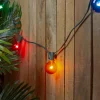 Northlight 10 Multi-Color Transparent G40 Globe Christmas Lights - 9' Green Wire