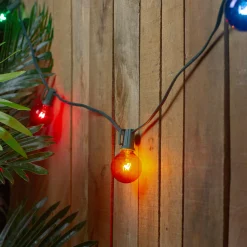 Northlight 10 Multi-Color Transparent G40 Globe Christmas Lights - 9' Green Wire
