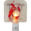 Northlight 6" Norman Rockwell 'Filling The Stocking' Glass Christmas Night Light