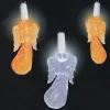 Sienna 20 Orange And Pure White Led Angel Novelty Christmas Lights - 9.5 Ft White Wire