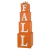 Glitzhome 38" Orange And White 'Fall' Nested Box Outdoor Patio Thanksgiving Decor