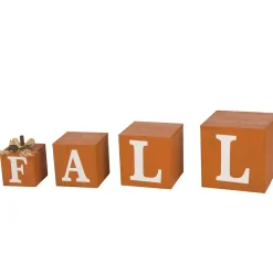 Glitzhome 38" Orange And White 'Fall' Nested Box Outdoor Patio Thanksgiving Decor