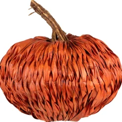 Northlight 8.5" Orange Autumn Harvest Woven Pumpkin Decoration