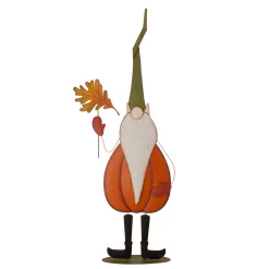 Glitzhome 48" Orange Hand Crafted Fall Harvest Gnome Outdoor Decoration