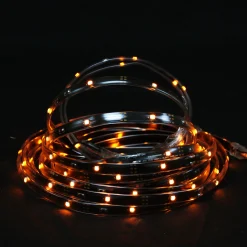 CC Christmas Decor 18' Orange Led Outdoor Christmas Linear Tape Lighting - Black Finish