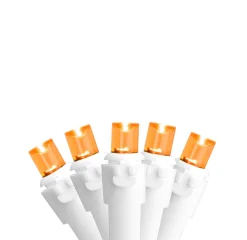 Northlight 50 Orange Led Wide Angle Christmas Lights - 16.25 Ft White Wire