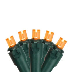 Northlight 50 Orange Led Wide Angle Christmas Lights - 16.25 Ft Green Wire